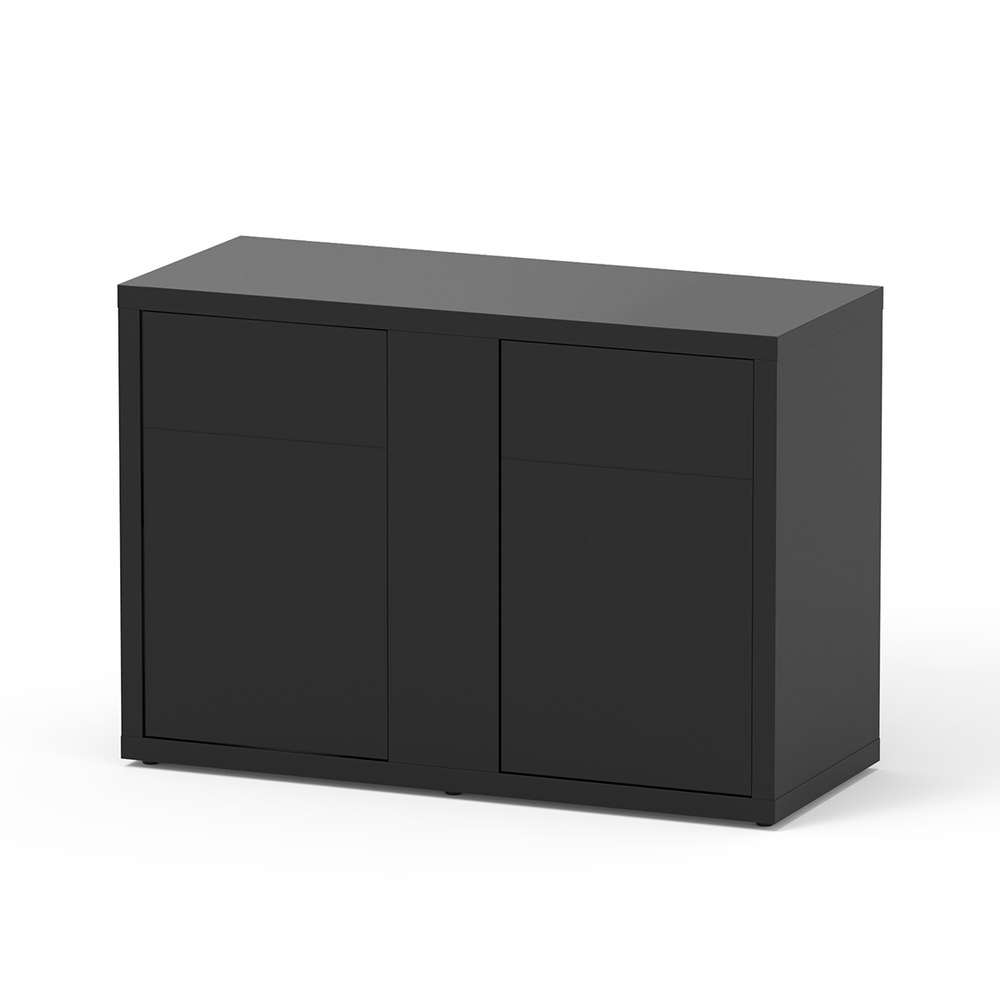 Meuble d'aquarium avec 2 portes Sublime Noir L. 118xP. 48xH. 83cm.