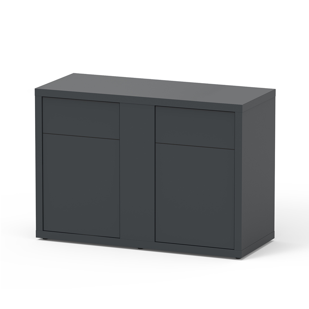 Meuble d'aquarium avec 2 portes Sublime Gris L. 120xP. 50xH. 83cm