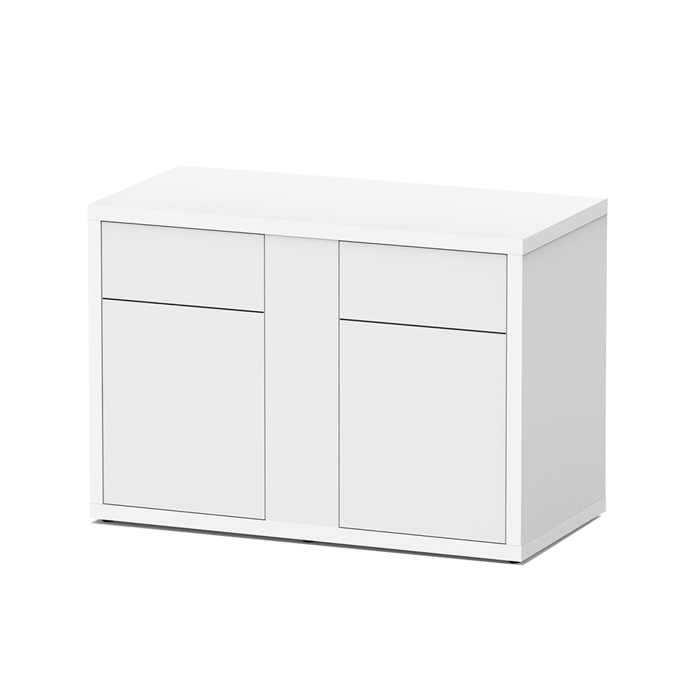 Meuble d'aquarium avec 2 portes Sublime Blanc L. 120xP. 60xH. 83cm