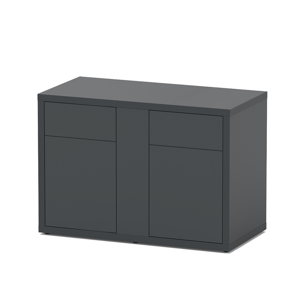 Meuble d'aquarium avec 2 portes Sublime Gris L. 120xP. 60xH. 83cm
