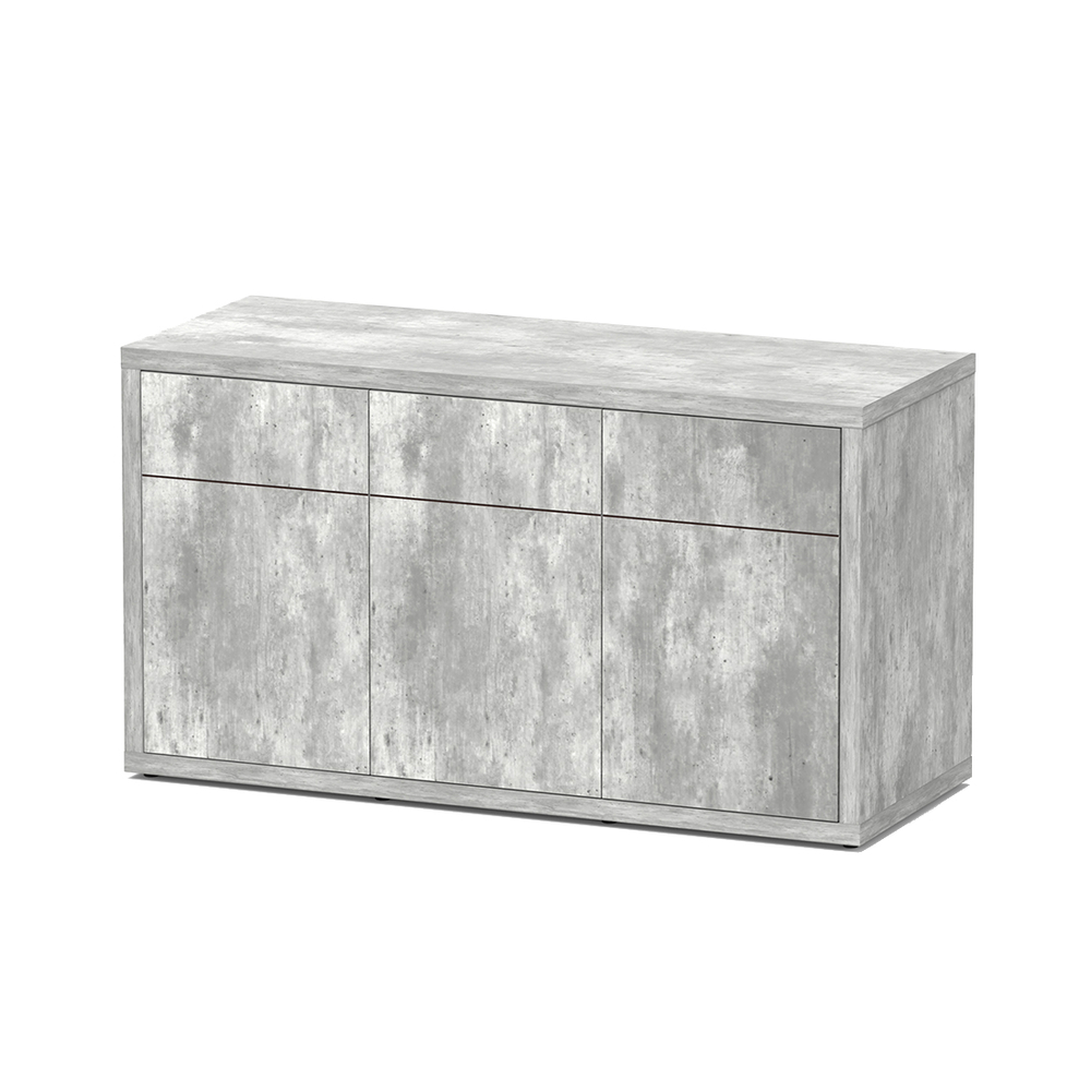 Meuble d'aquarium avec 2 portes Sublime Béton L. 150xP. 60xH. 83cm