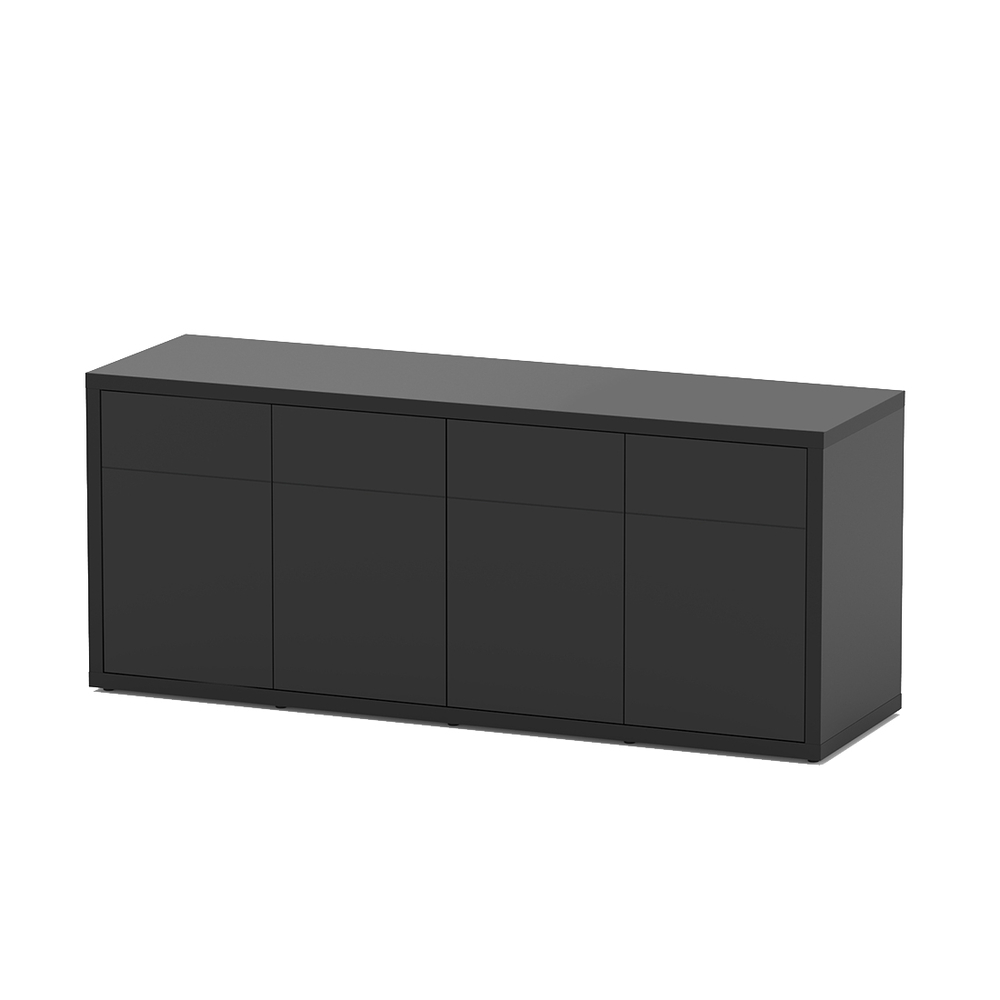 Meuble d'aquarium avec 4 portes Sublime Noir L. 200xP. 60xH. 83cm