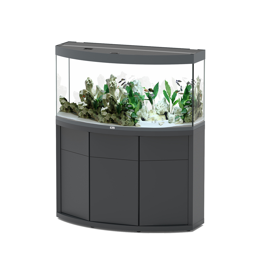 Meuble avec aquarium Sublime Horizon en bois gris - 120,4x49x83 cm