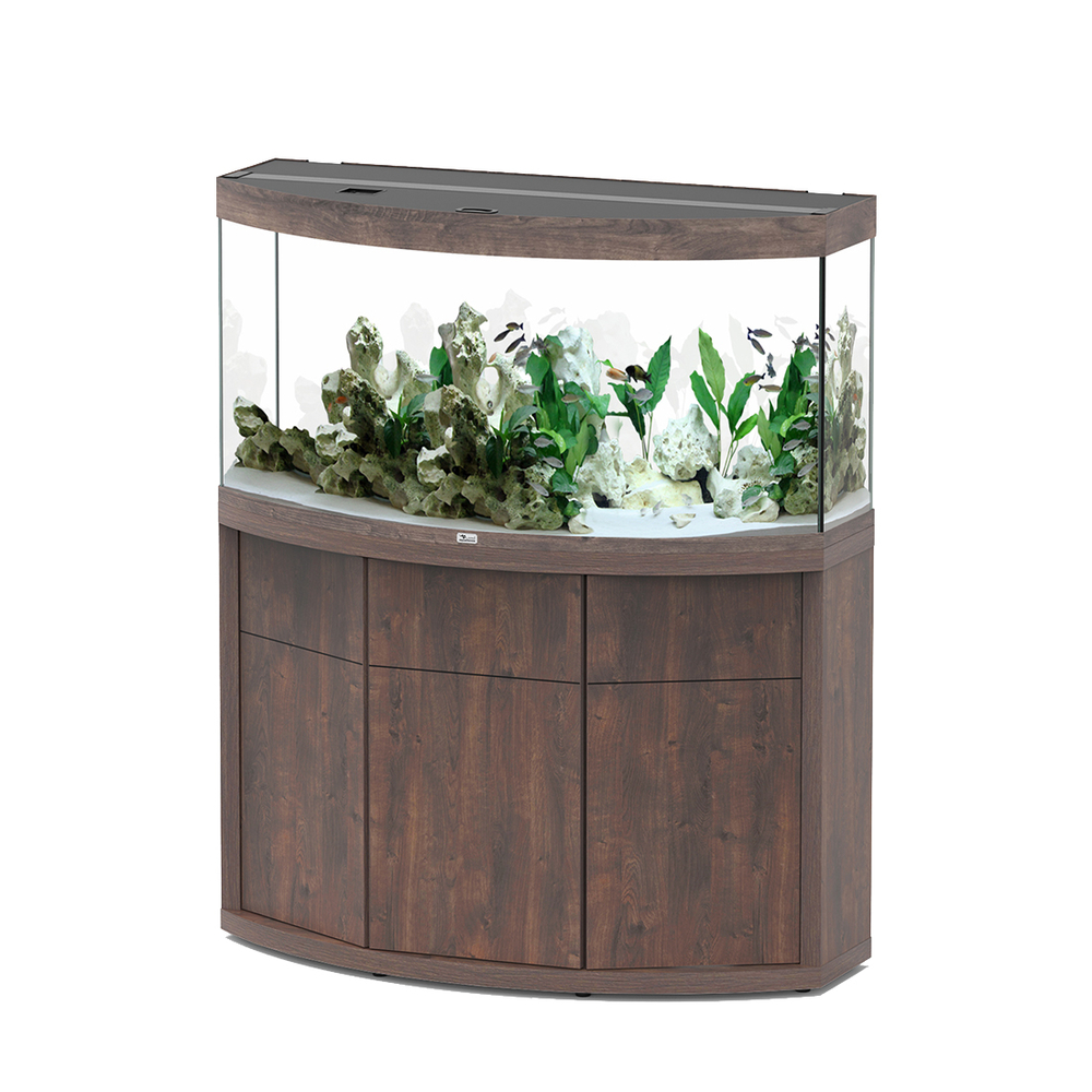 Meuble avec aquarium Sublime Horizon bois chêne brun - 120,4x49x83 cm