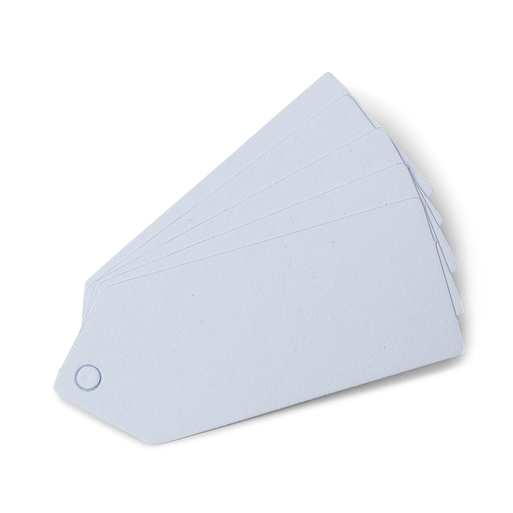 24 étiquettes perforées blanches-5x2cm