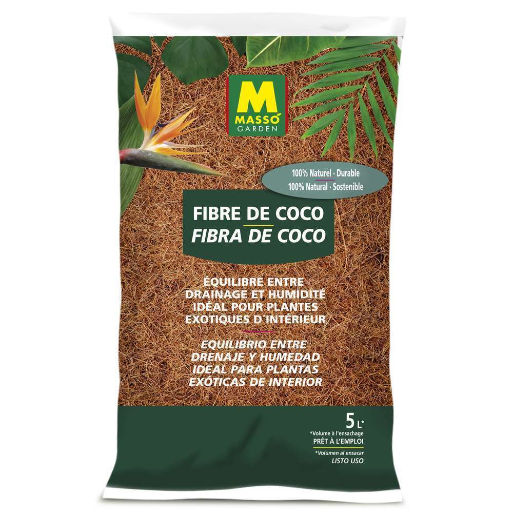 Fibre de coco naturelle pour plantes d'intérieur - 5 litres