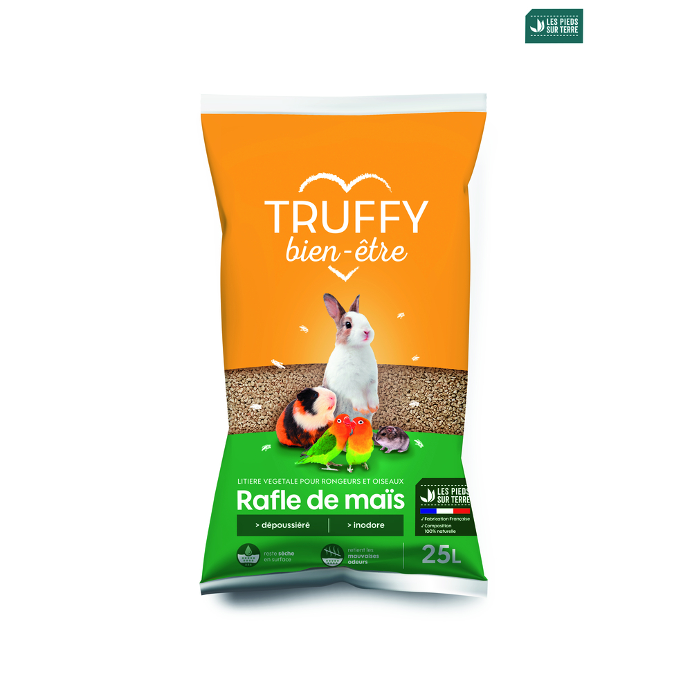 Litière végétale de maïs Truffy bien être 25L