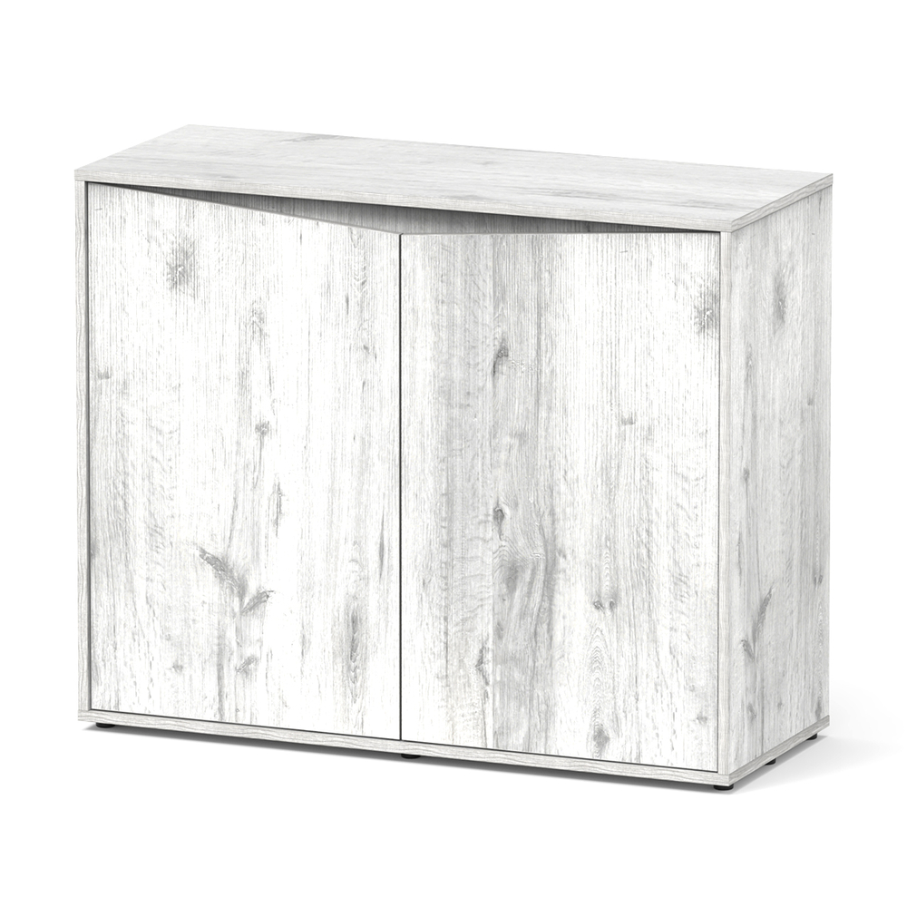 Meuble pour aquarium Splendid 2 portes Chêne Blanc L. 100xP. 40xH. 83cm
