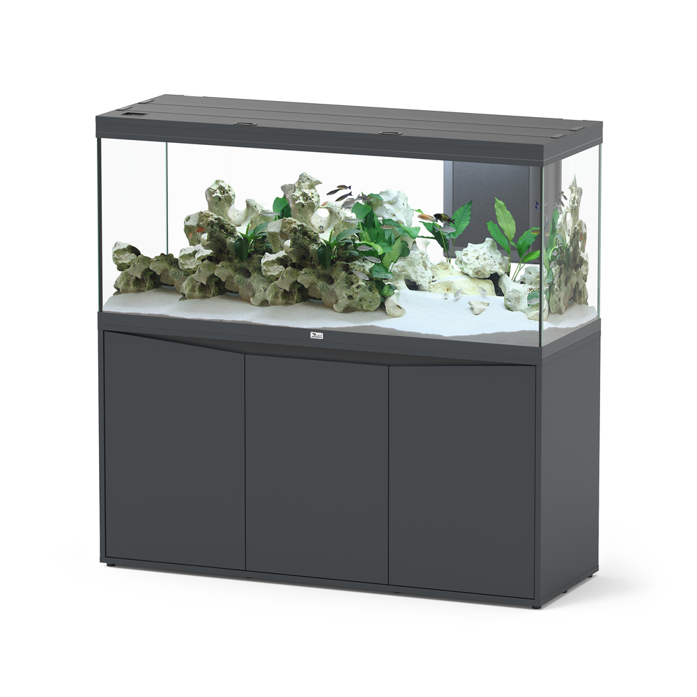 Aquarium avec meuble LED Volga 450 gris - 152,5x52,7x67,6 cm 508 L
