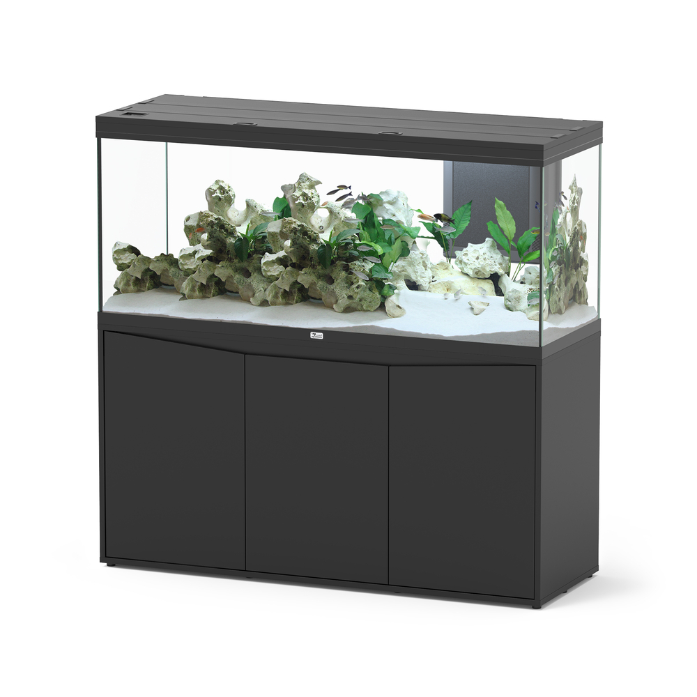 Aquarium avec meuble LED Volga 450 noir - 152,5x52,7x67,6 cm 508 L
