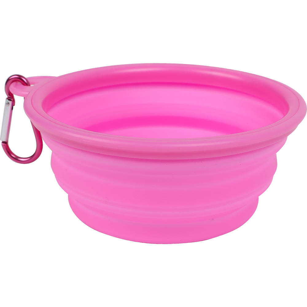 Bol pliable pour chien 360 Ml Rose
