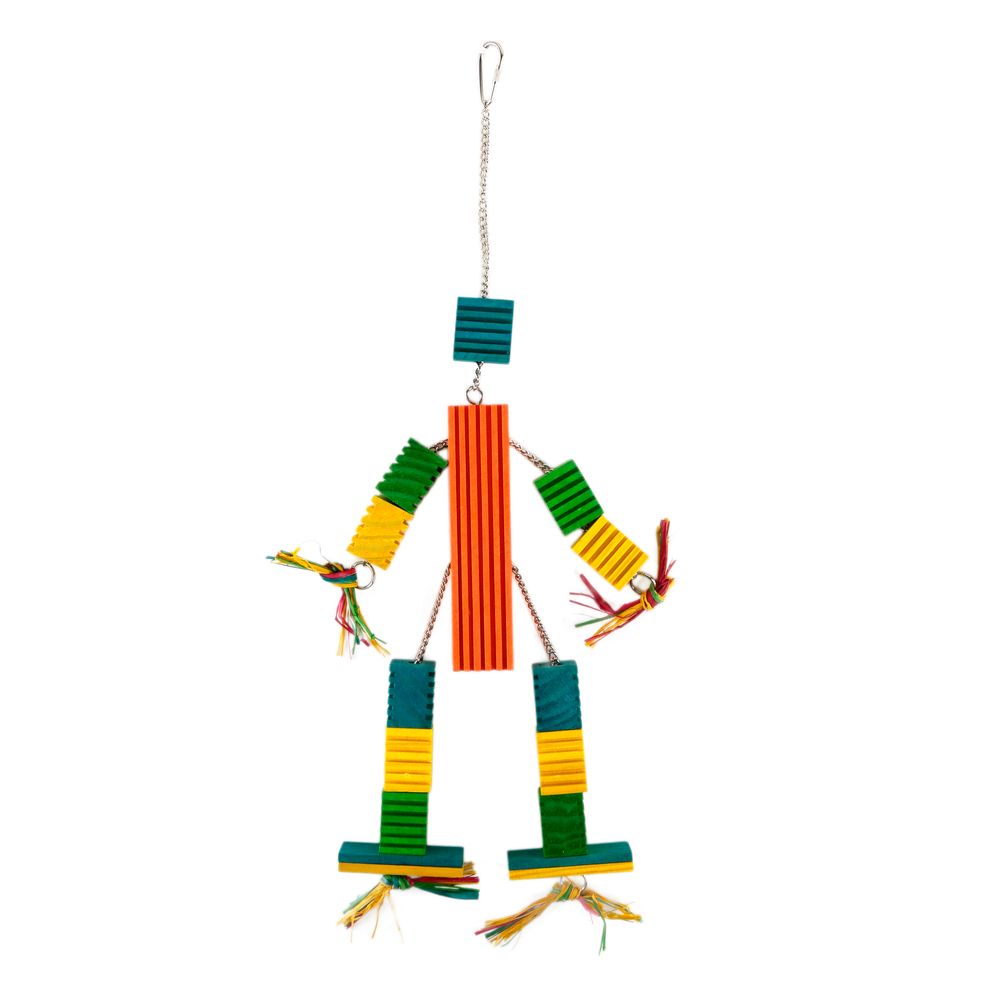 Jouet Wood Man pour grande perruche et perroquet