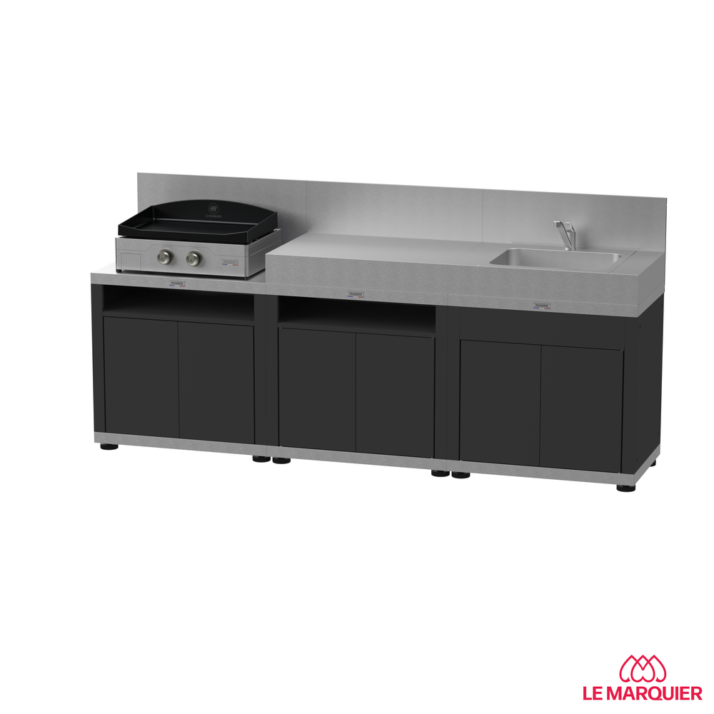 Cuisine 3 éléments avec crédences - Duo