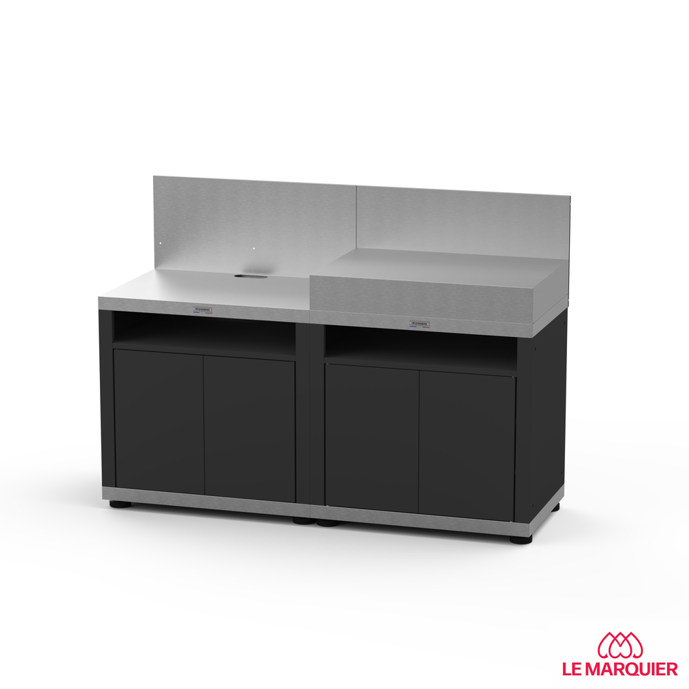 Cuisine 2 éléments avec crédences - Duo