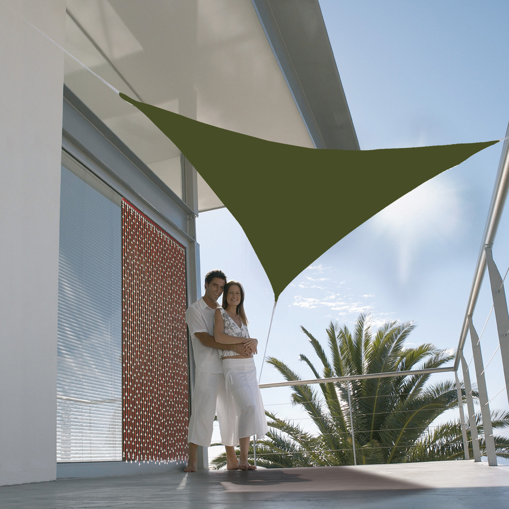 Voile d'ombrage triangulaire First 3X3cm coloris kaki