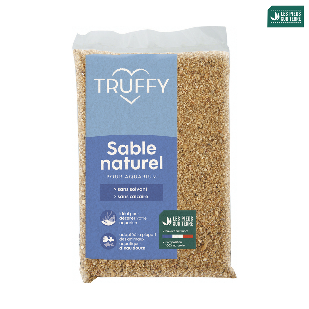 Sable naturel de rivière pour aquarium d'eau douce Truffy 5kg