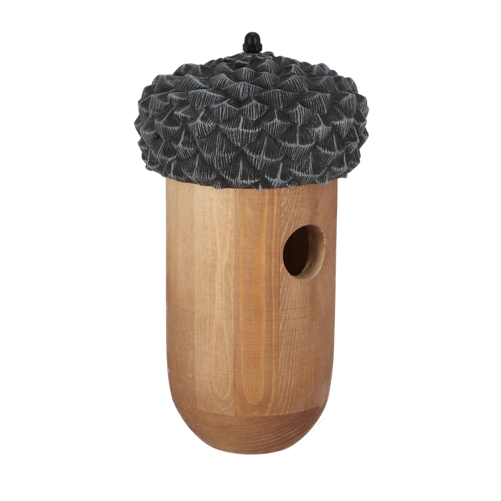 Nichoir Gland pour les oiseaux du jardin - L. 13. 5 l. 13. 5 H. 24. 8 cm