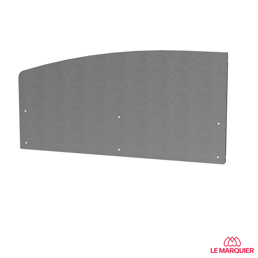 Crédence courbe gauche inox