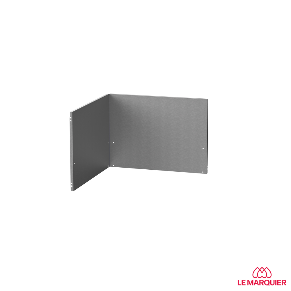 Crédence angle inox