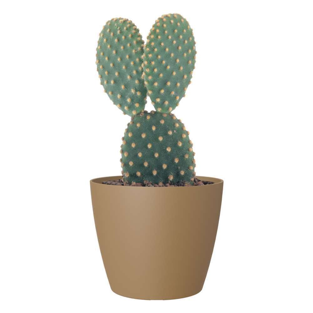 Cache-pot d'intérieur San Remo en plastique moutarde Ø6cm