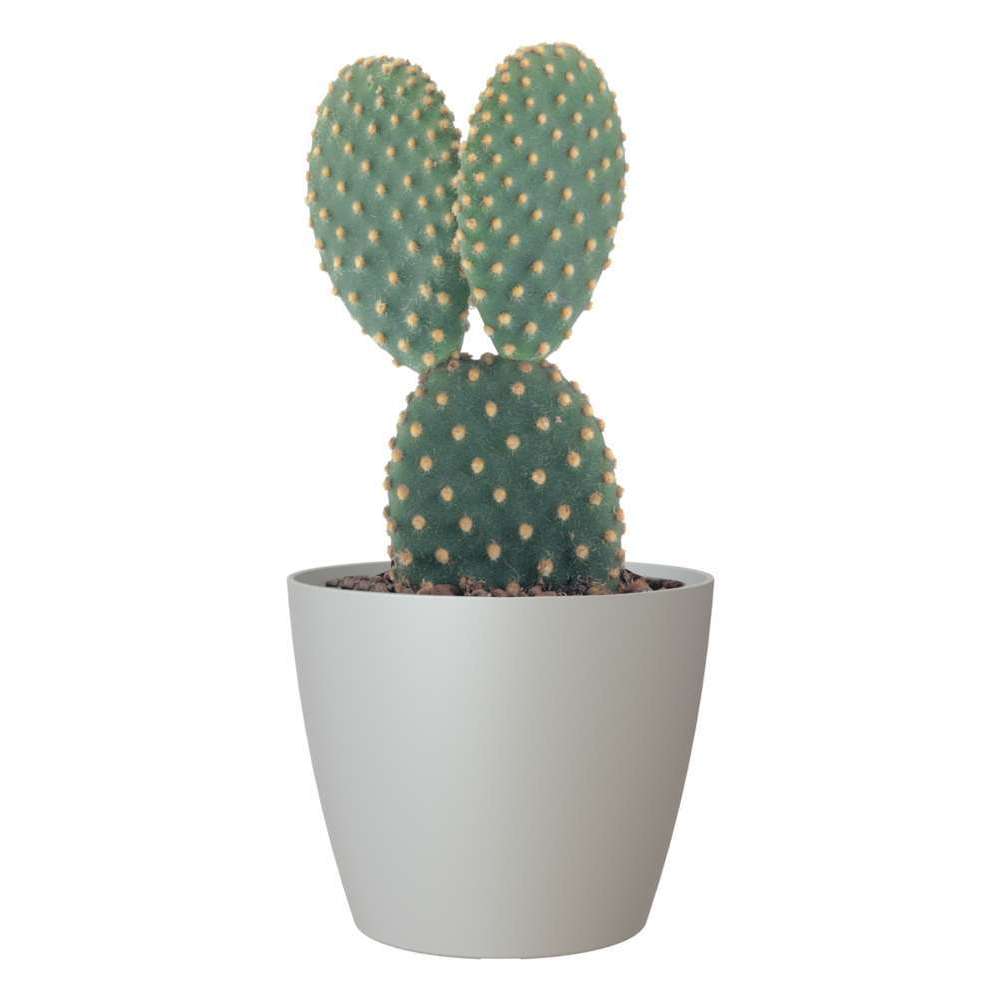 Cache-pot d'intérieur San Remo en plastique gris clair Ø9cm