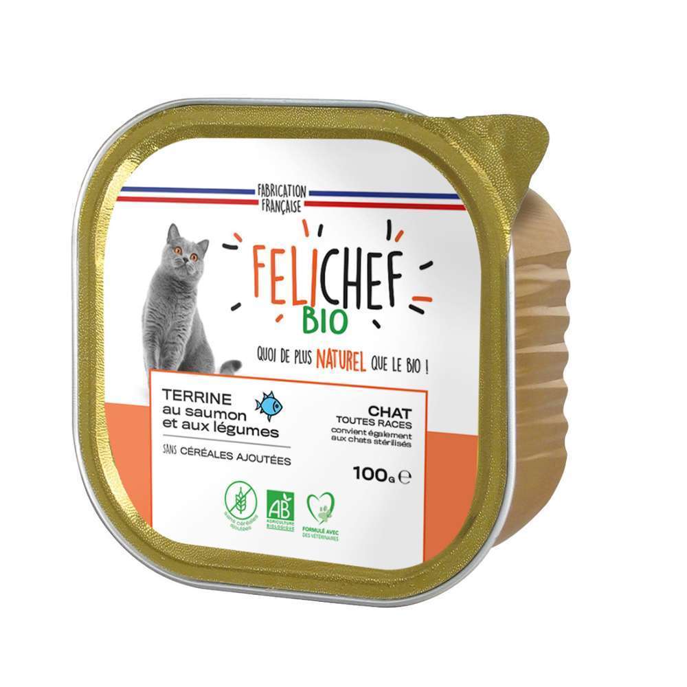 Pack 4 Pâtés PLAISIR Saumon Pour Chat 100Gr