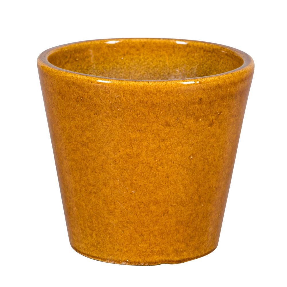 Pot émaillé Shanghai 4-01T Ocre - D. 27xH. 24cm