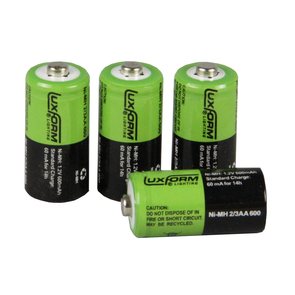Pack 4 piles rechargeable - 600 mAh NiMh 1,2V 2/3AA