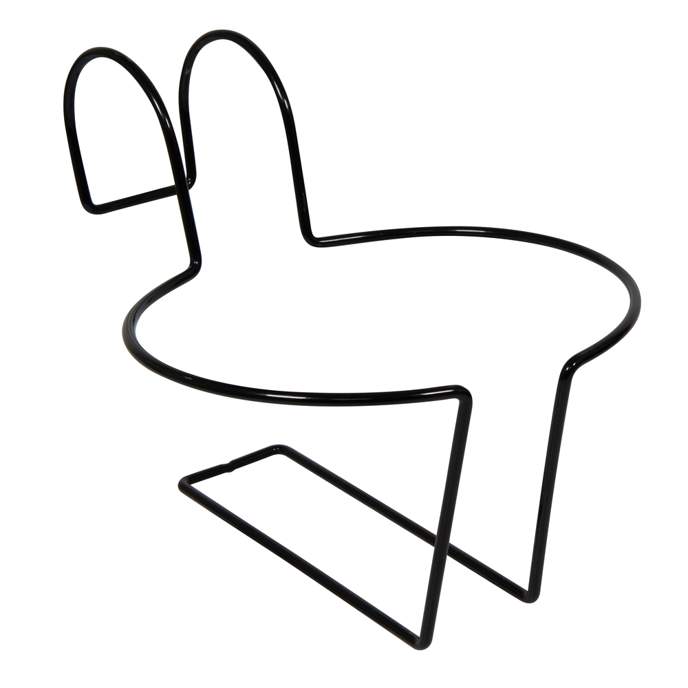 Porte-pots Basics noir en acier avec crochet, pour pots D. 15-20 cm