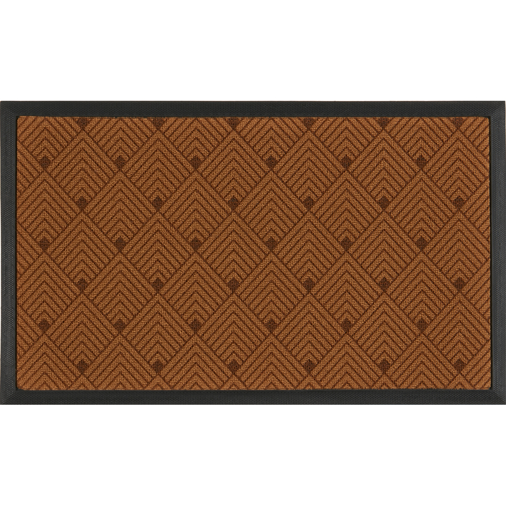 Tapis Gien antidérapant brossant, coloris ocre - L. 75xl. 45cm