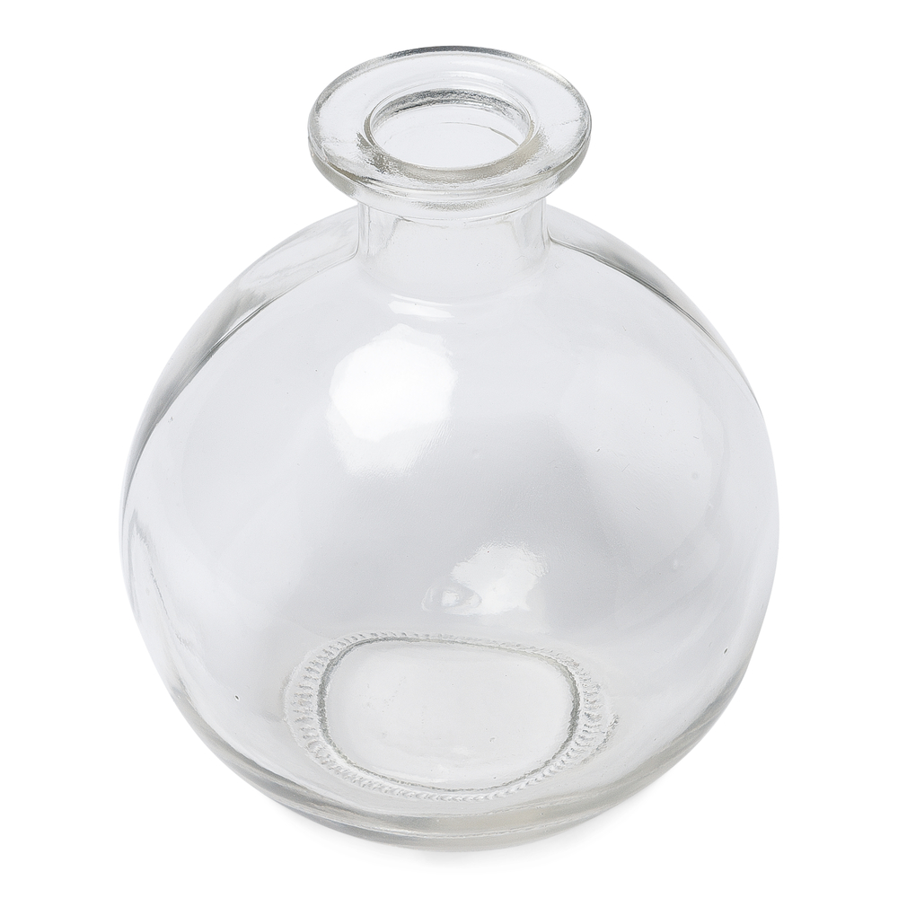 Mini vase boule Louise en verre transparent 10X8. 7 cm