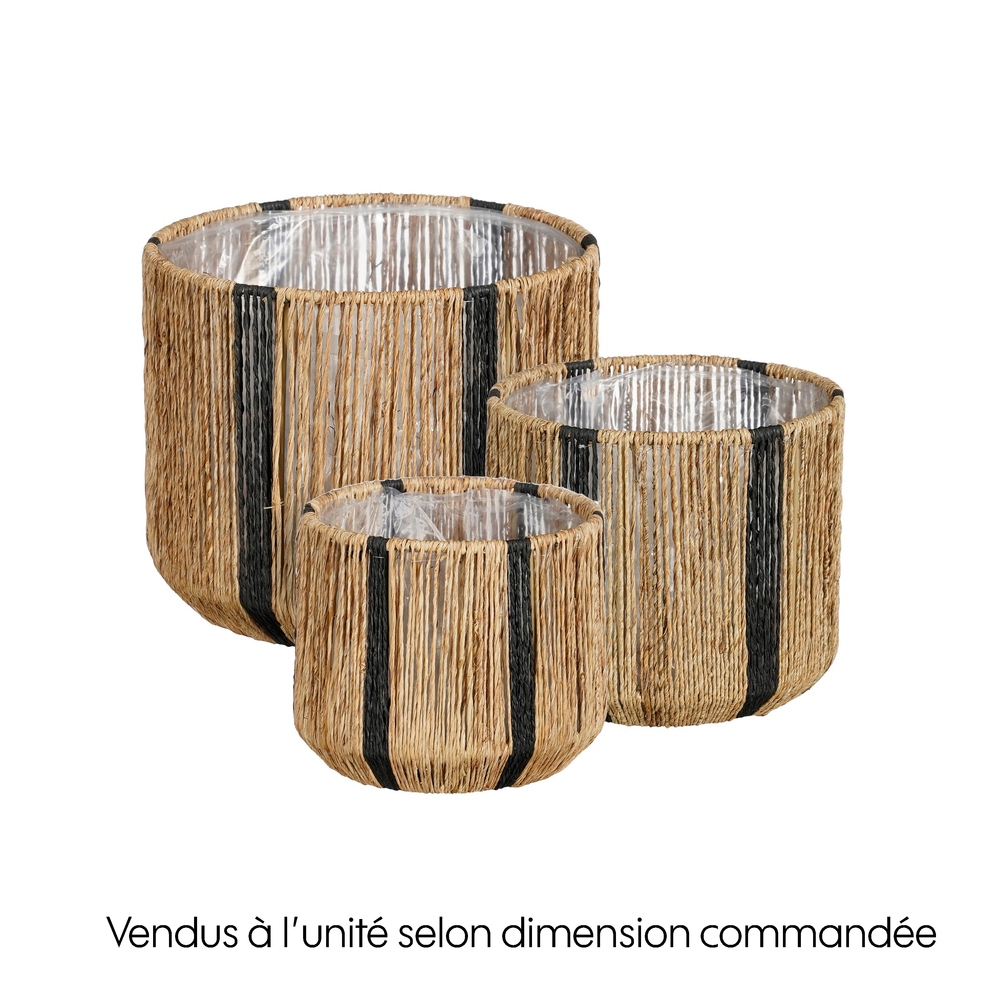 Panier Liliano noir H13xD15cm