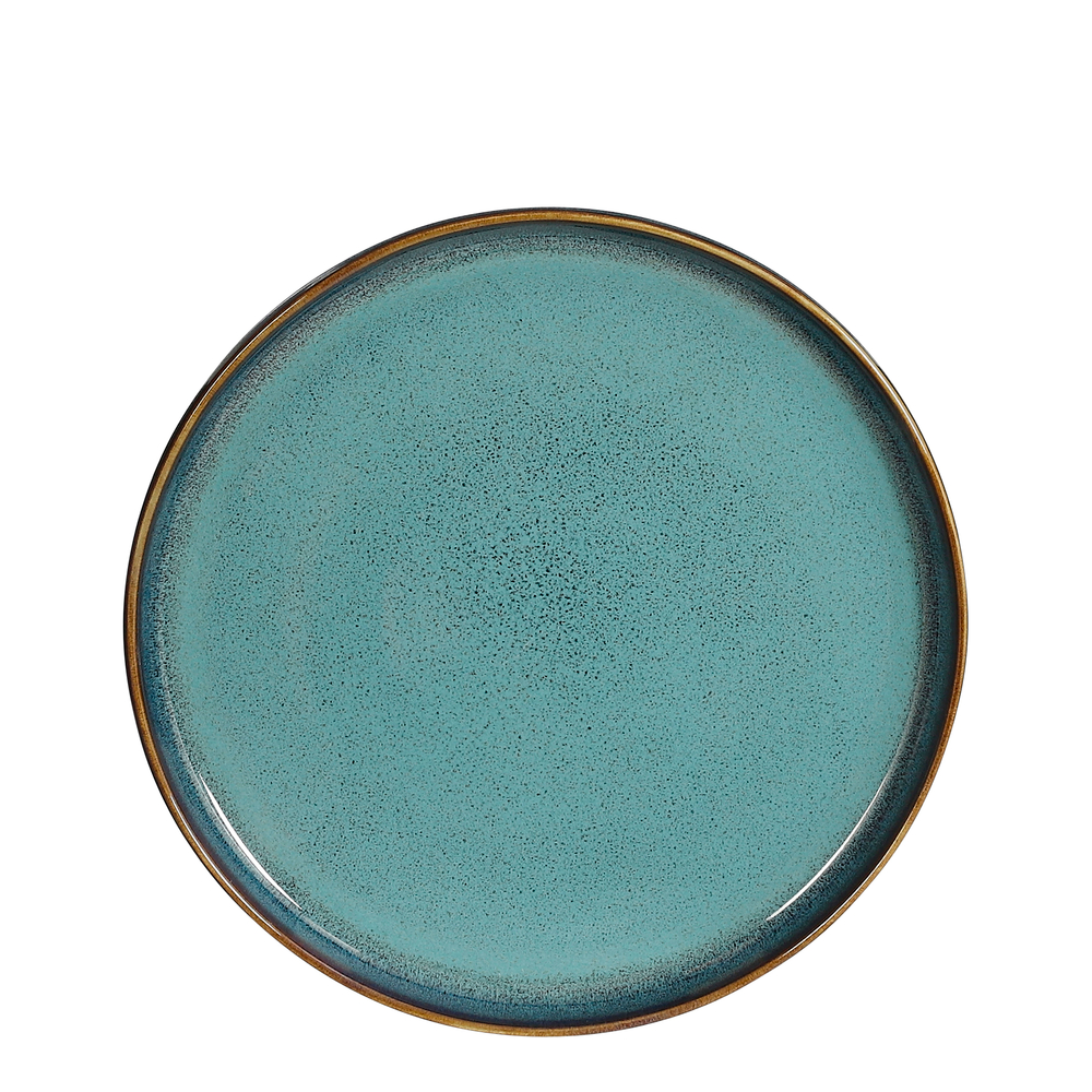 Assiette Nouka en céramique bleue D. 27 cm