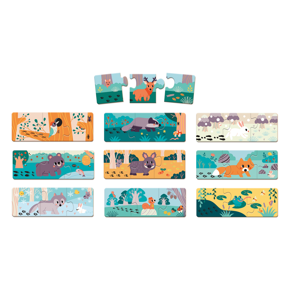 Puzzle wwf animaux empreintes