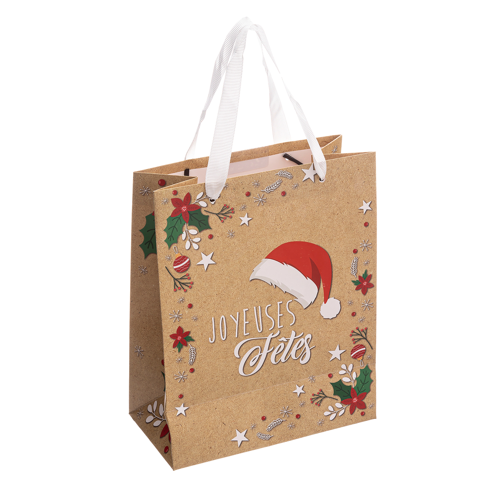Sac Cadeau père noel kraft
