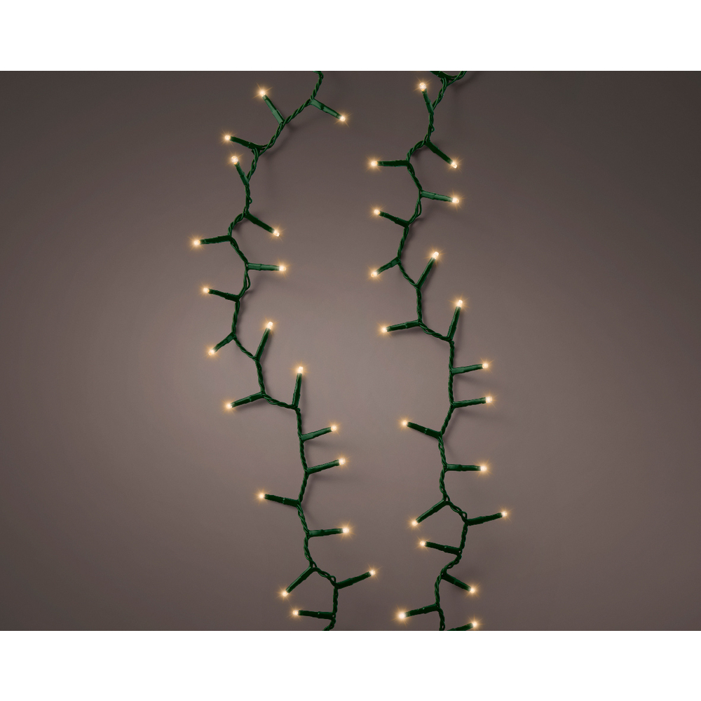 Guirlande lumineuse de Noël Compacte verte 1500 LED - Blanc clair 34 m