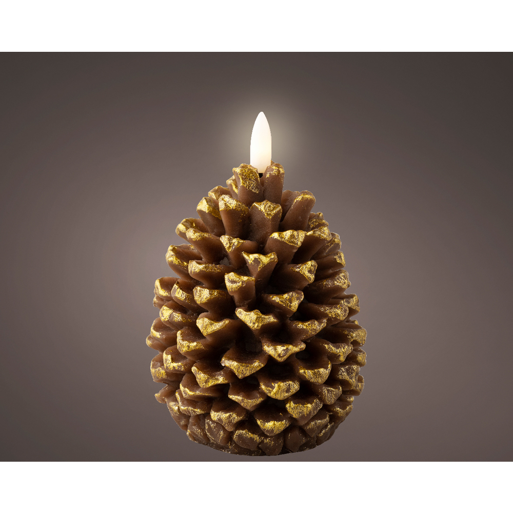 Bougie pomme de pin H 13,1cm