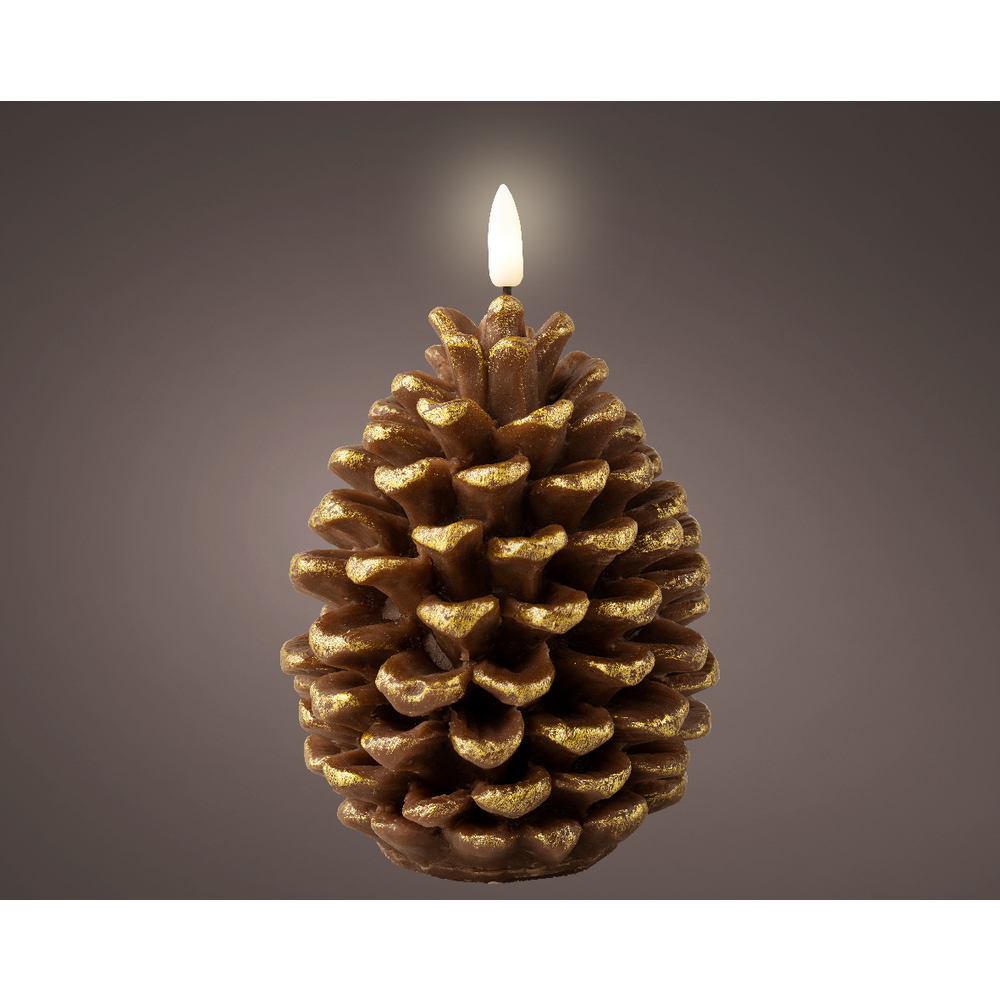 Bougie pomme de pin H 15,6cm