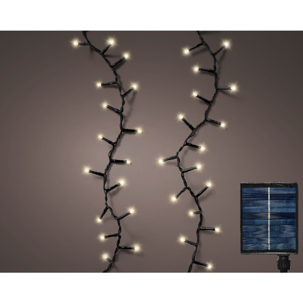 Guirlande solaire 'Compact' 1000 led, blanc chaud - 22,5m