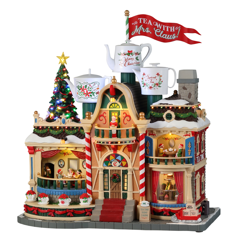 La maison du thé de Madame Claus pour village de Noël