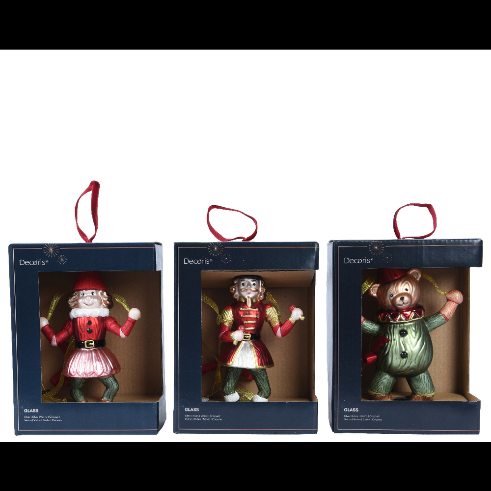 Suspension jouet verre h 18 cm