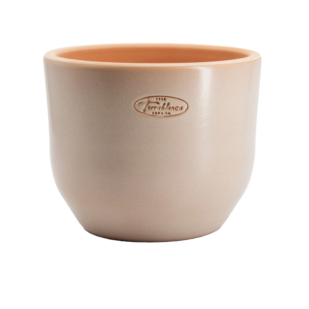 Pot Macetero nacré, en terre cuite émaillée - D. 26xH. 20cm