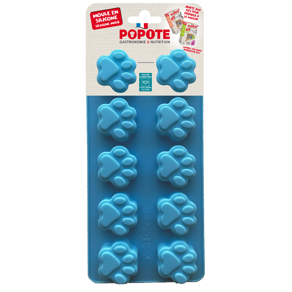 Moule en silicone alimentaire, motif pattes pour chien/chat