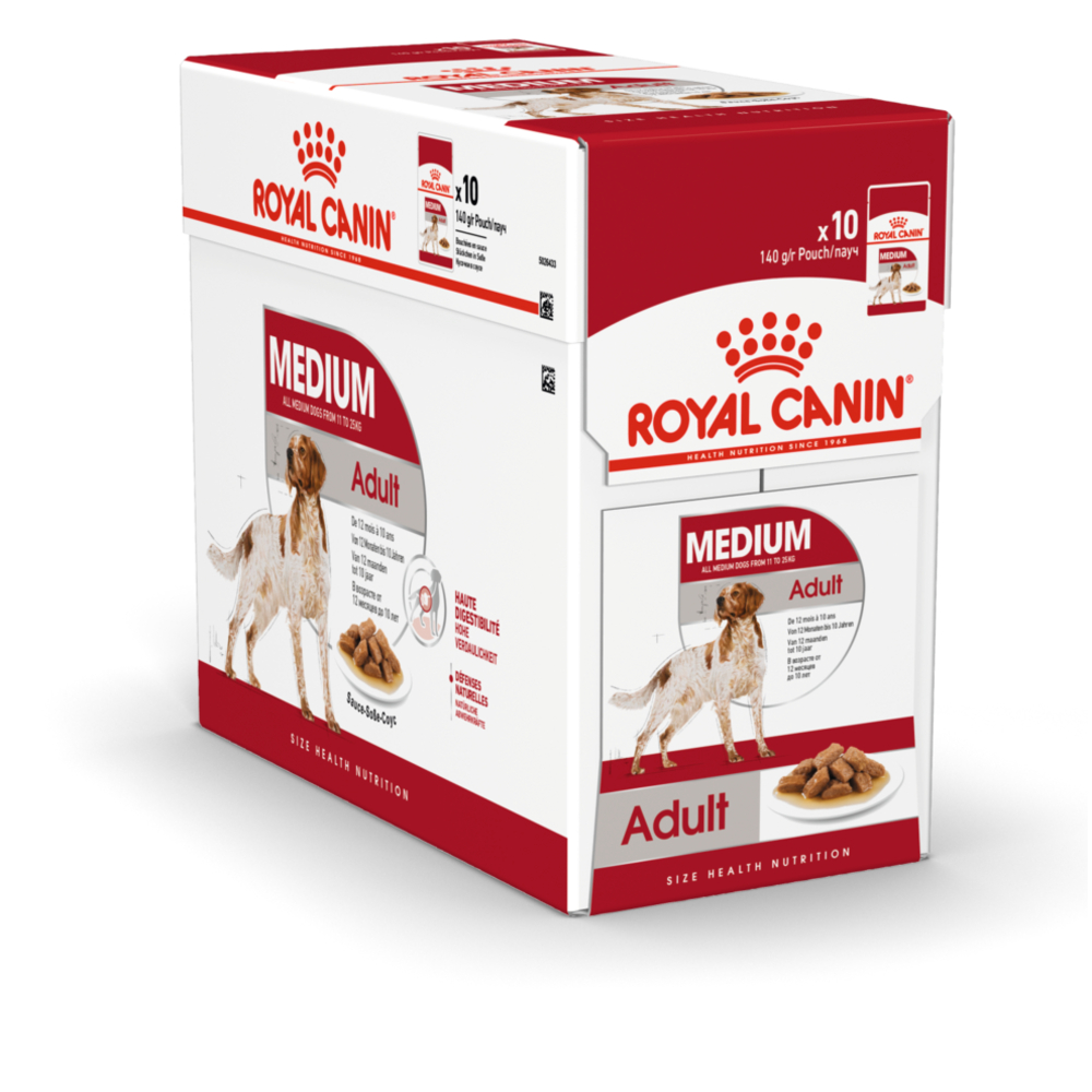 Bouchées en sauce Medium adult pour chien 10X140g