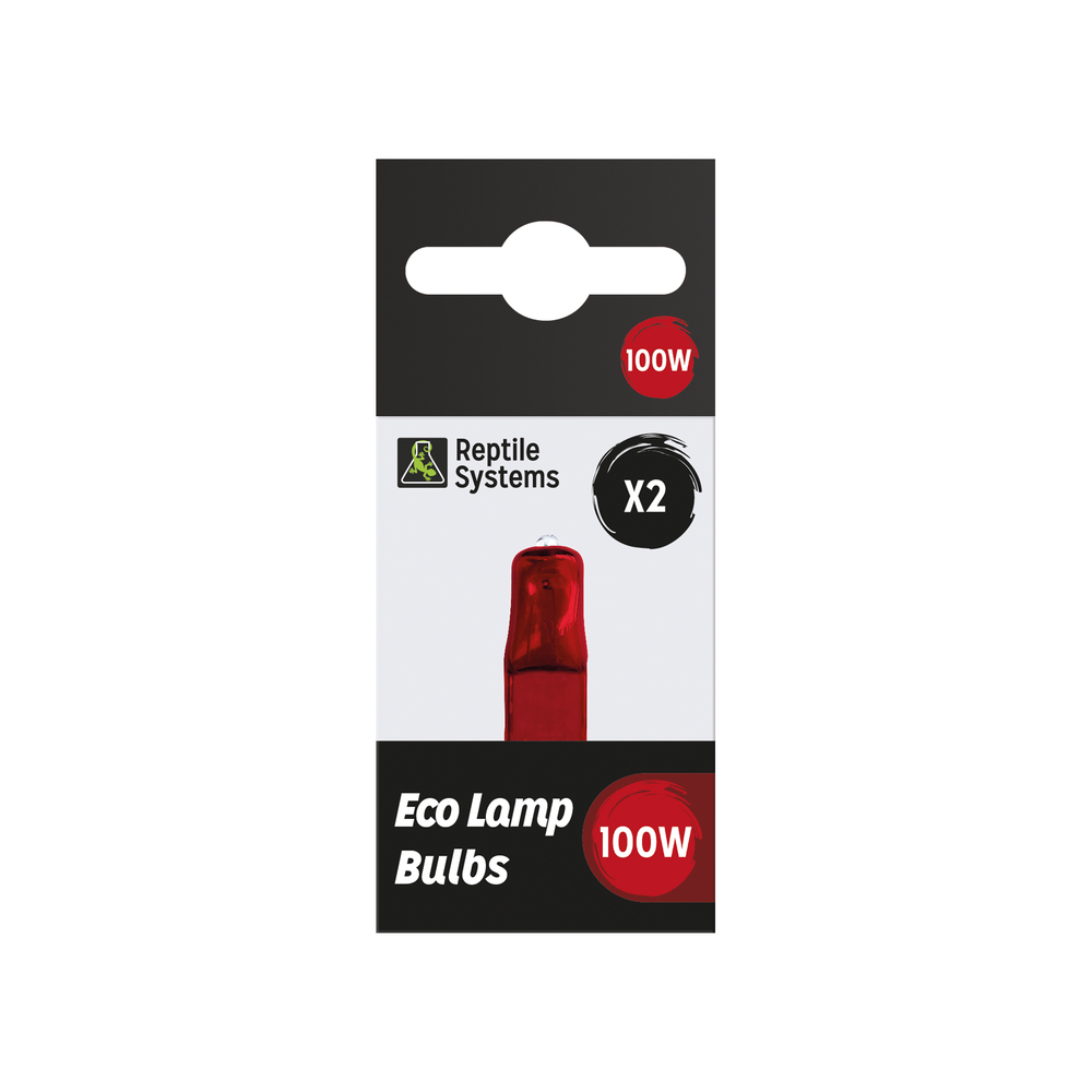 Lampe de rechange éco halogène rouge 100W x2
