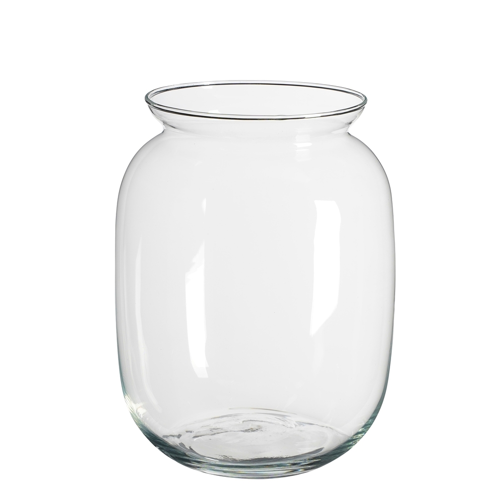 Vase Freda en verre transparent H. 22xD. 17cm