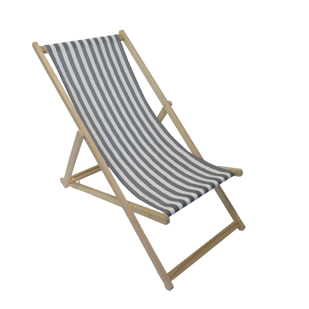 Chilienne avec toile agrafée Matelot coloris gris clair