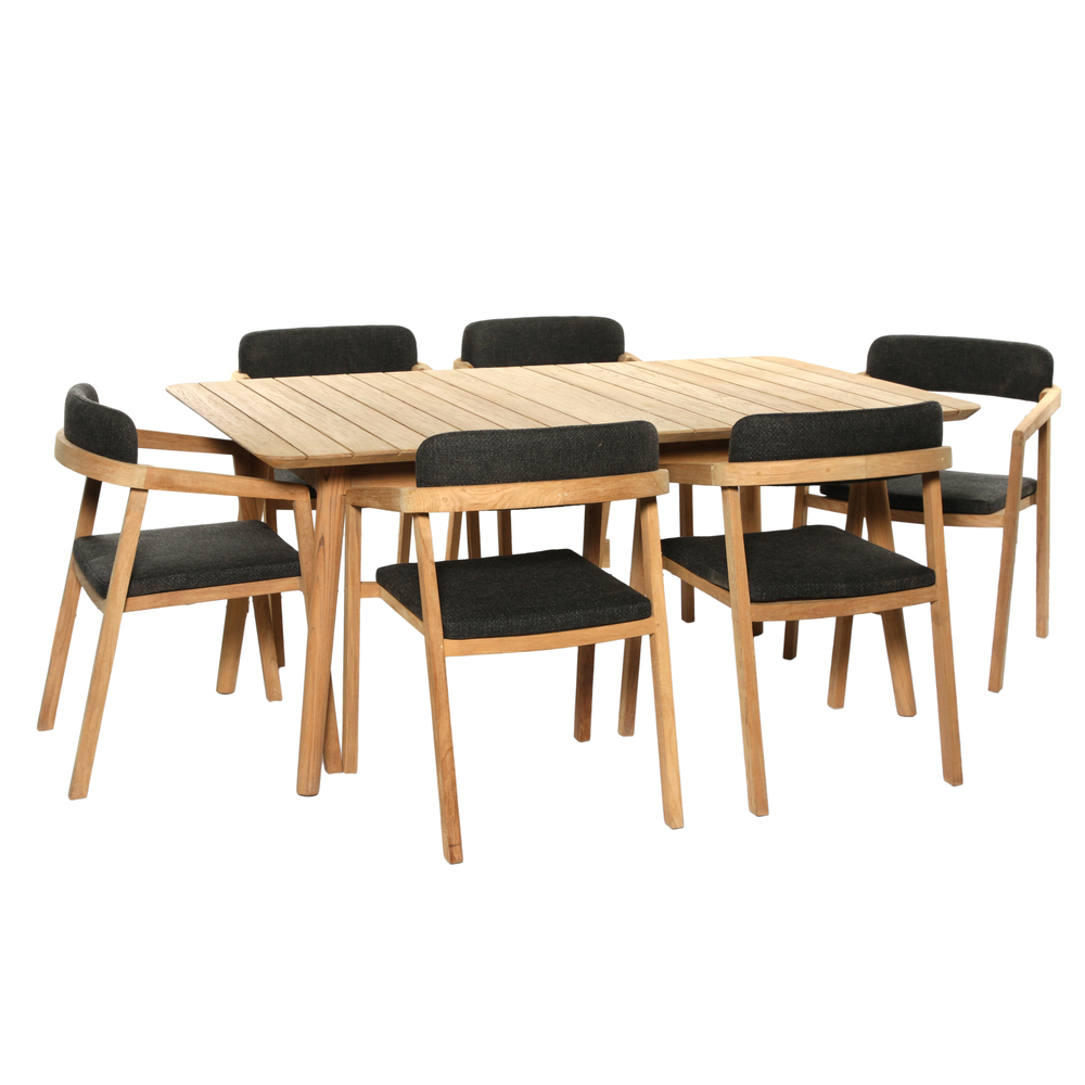 Table de jardin extensible en teck Astra 170/227,5x100x75cm