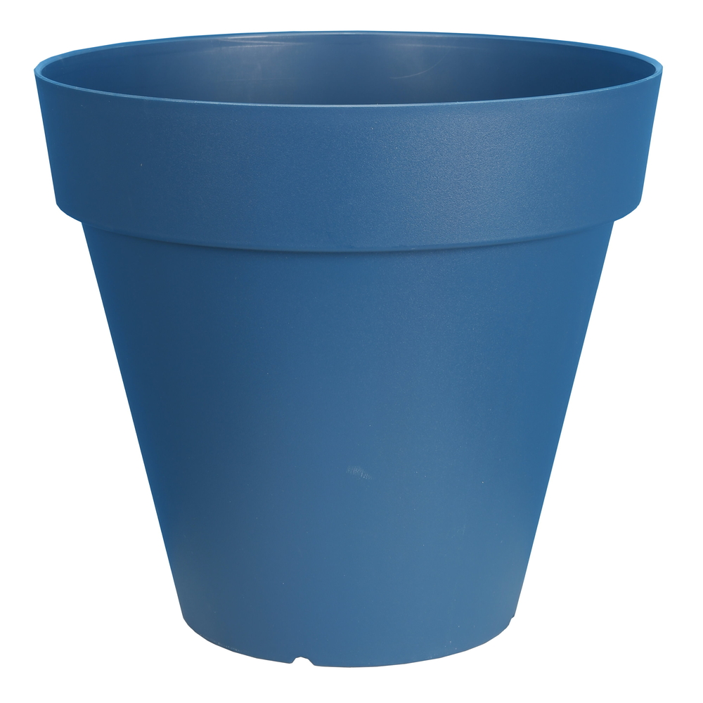 Pot Soleilla rond en polypropylène 100% recyclable bleu -D. 68,5xH. 65cm