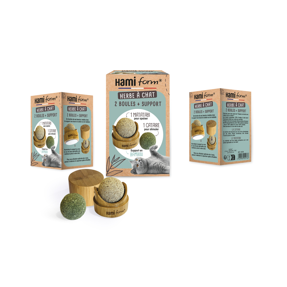 Support Balle cataire + recharge (1 matatabi et 1 cataire)